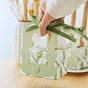 Folding Cardboard Candy Boxes, Wedding Gift Wrapping Box, With Handle, Rectangle With Flower