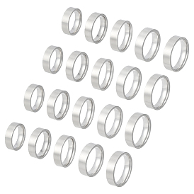 20 шт. 5 стилей 304 кольца из нержавеющей стали для мужчин