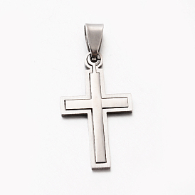 201 croix pendentifs personnalisés en acier inoxydable