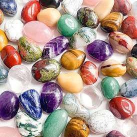 Natural Gemstone Healing Stones, Oval Stones, Pocket Palm Stones for Reiki Balancing