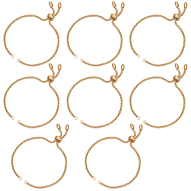 8шт. регулируемые 304 слайдер из нержавеющей стали браслеты изготовление, Боло браслеты, подходит для соединительных шармов