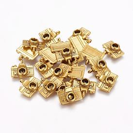 Metal Alloy Pendants, Lead Free and Cadmium Free, Camera, 13x13x5mm, hole: 2mm