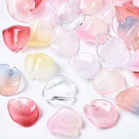 Spray Painted Glass Pendants, Petal