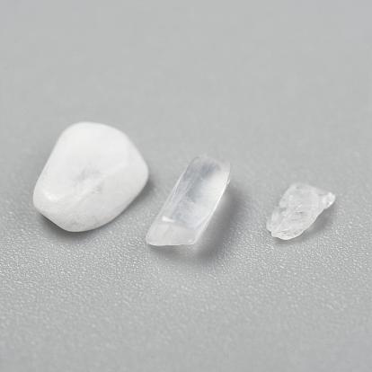 Natural White Moonstone Chip Beads, No Hole/Undrilled