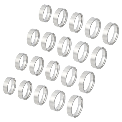 20 шт. 5 стилей 304 кольца из нержавеющей стали для мужчин