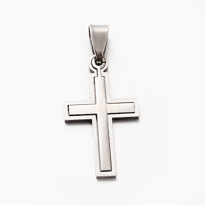 Personalized 201 Stainless Steel Cross Pendants