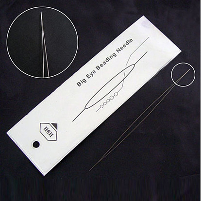 Иглы для бисероплетения из нержавеющей стали, игла для бисера, иглы для вышивания бисером, 57x0.3 мм