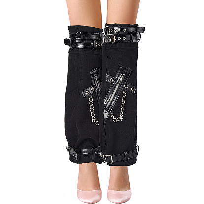 Рукава из полиэстера, женские гетры, с поясом из искусственной кожи