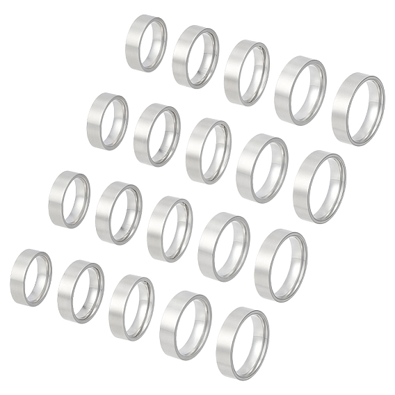 20 piezas 5 estilos 304 anillos de acero inoxidable para hombre