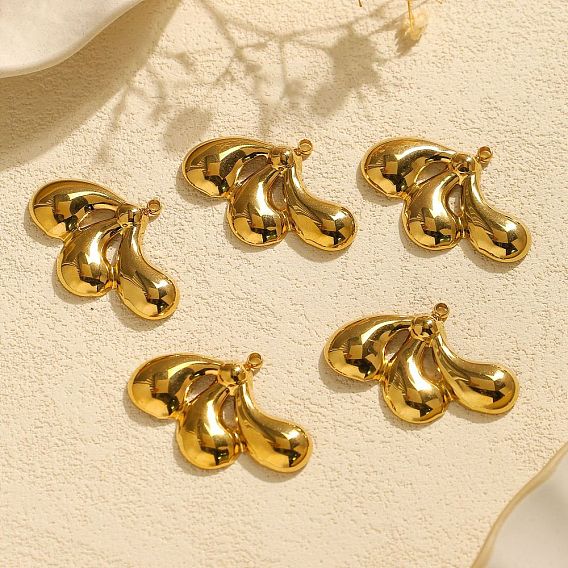 304 подвески из нержавеющей стали, шарм в виде трех слезинок