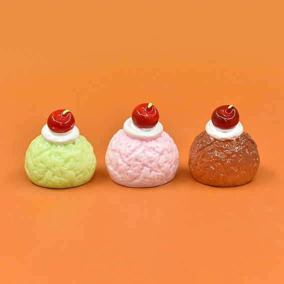 Миниатюрные украшения из смолы, аксессуары для домашнего кукольного домика с микро-ландшафтом, притворяясь опорными украшениями, торт