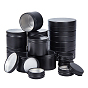 Round Aluminium Tin Cans, Aluminium Jar, Storage Containers for Cosmetic, Candles, Candies, with Slip-on Lids