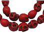 Halloween Skull Synthetic Magnesite Beads, Dyed