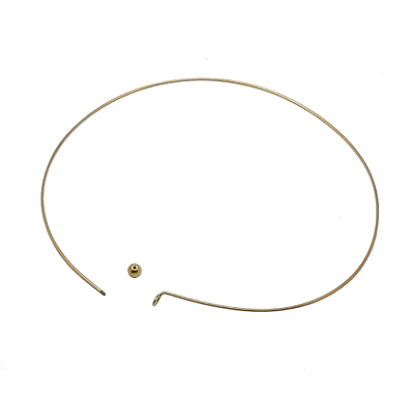 Brass Necklace Making, Rigid Necklaces, Inner Diameter: 145mm, Wire: 1.3mm