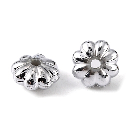 Silver Plating Acrylic Beads, Flower, Silver Color, 6x3mm, Hole: 1mm, about 9000 pcs/500g