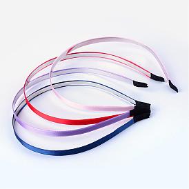 Iron Hair Bands Hair Accessories, with Grosgrain Ribbon, 126.5mm