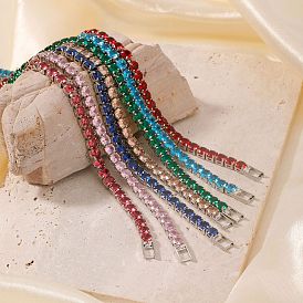 Латунные браслеты-цепочки из кубического циркония