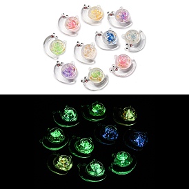 Luminous Transparent Acrylic Pendants, Glow in the Dark, Snail