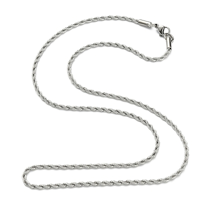 Valentines Day Gift for Husband 304 Stainless Steel Necklaces Unisex Rope Chain Necklaces