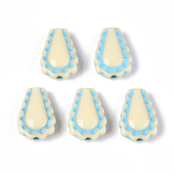 Окрашенные непрозрачные акриловые бусины, слеза