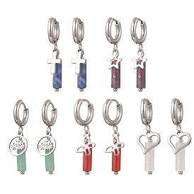 304 серьги-кольца из нержавеющей стали с драгоценными камнями, С 201 результатами из нержавеющей стали, цвет нержавеющей стали