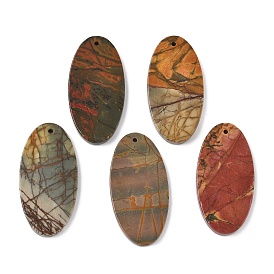 Натуральная полихромная яшма/камень Пикассо/подвески из яшмы Пикассо, овальные амулеты