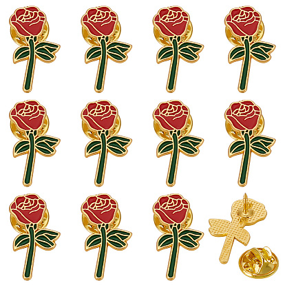 12 шт. розовая эмалевая булавка, изысканные булавки из сплава для рюкзака с лацканами