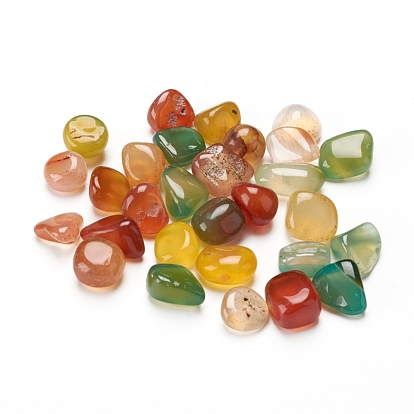 Natural Agate, Undrilled/No Hole Beads, Dyed, Tumbled Stone, Vase Filler Gems, Nuggets
