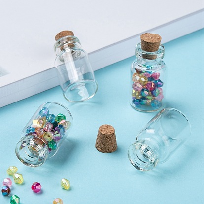 Glass Bead Containers, Glass Wishing Bottle, Cork 10mm
