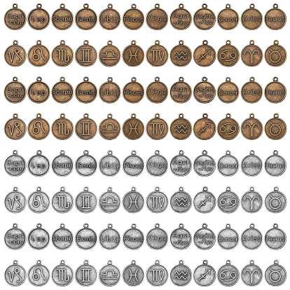 Подвески из сплава , двенадцать созвездий, плоско-круглые