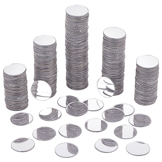 300 шт. акриловая самоклеящаяся зеркальная мозаичная плитка, плоско-круглые