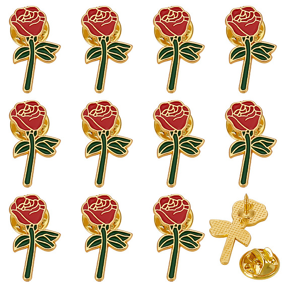 12 шт. розовая эмалевая булавка, изысканные булавки из сплава для рюкзака с лацканами