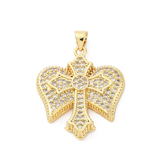 Латунные микро проложить кубического циркония подвески, без кадмия и без свинца, поперечное крыло