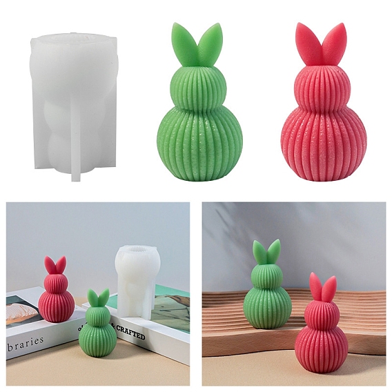 Силиконовые формы для кроликов, формы для свечей, формы для литья гипсовой смолы