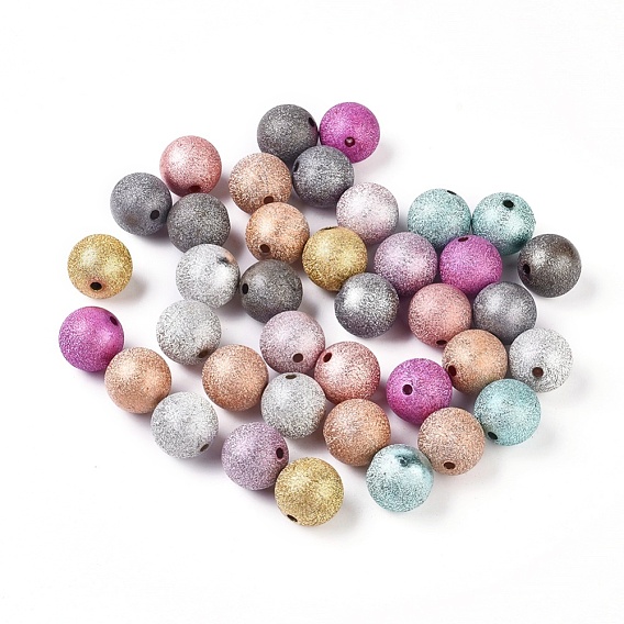 Crapy Exterior Acrylic Beads, Round