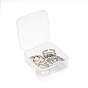 9Pcs 9 Style Brass Cuff Rings, Open Rings, Long-Lasting Plated, Heart & Fish & Octagon & Infinity & Cross & Rectangle & Coffee Bean Chain & Word Good Luck
