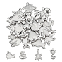 24Pcs 4 Style 304 Stainless Steel Pendants, Animal