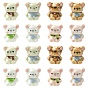 16Pcs 8 Colors Handmade Porcelain Beads, Bear, Famille Rose Porcelain