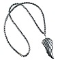 Vintage Synthetic Non-magnetic Hematite Pendant Column Beaded Necklaces