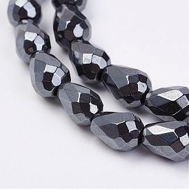 Non-magnetic Synthetic Hematite Beads Strands, Drop, Faceted