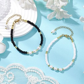 Shell Pearl Bead & Glass Seed Beads Bracelets, Jewely for Women