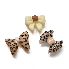 Кабошоны из светящейся непрозрачной смолы, бантом, светится в темноте