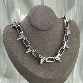 304 ожерелья из нержавеющей стали с шипами для женщин и мужчин