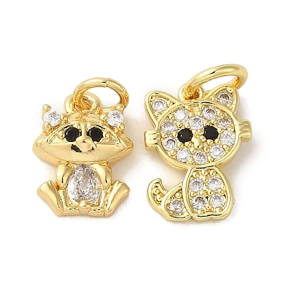 Латунные микропаве прозрачные подвески с фианитом, без кадмия, без никеля и без свинца, реальный 18 k позолоченный