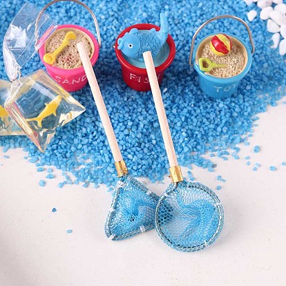 Миниатюрные украшения из сплава в форме рыболовной сети, аксессуары для домашнего кукольного домика с микро-ландшафтом, притворяясь опорными украшениями