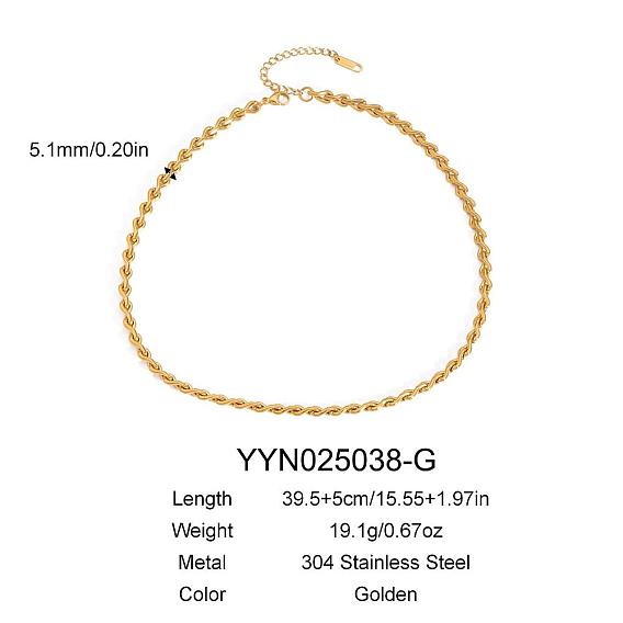 Ожерелья из нержавеющей стали для унисекс, золотые