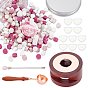 CRASPIRE DIY Stamp Making Kits, Including Round Sealing Wax Stove, Plastic Empty Cosmetic Containers, Sealing Wax Particles, Brass Spoon, Iron Pigment Stirring Rod Spoon, Paraffin Candles