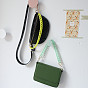 Acrylic Flat Chain Strap, with Iron Clasp, for Purse Handbag Straps Replacement Accessories, Light Gold
