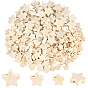 180Pcs 3 Styles Wood Beads, Star