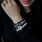 Fashion Multi-layer Bracelet with Tassel Angel Wing Pendant - Star Moon Bodhi Beads